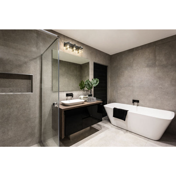 Z-Lite Bennington Matte Black 3 Light Vanity 1938-3V-MB - Bath & Vanity