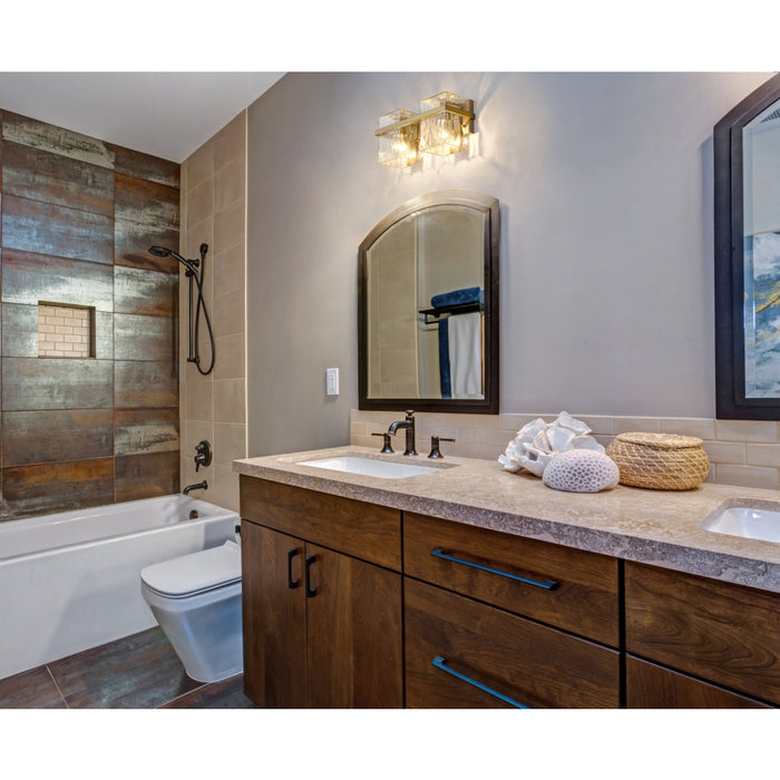 Z-Lite Bennington Modern Gold 2 Light Vanity 1938-2V-MGLD | theLightShop