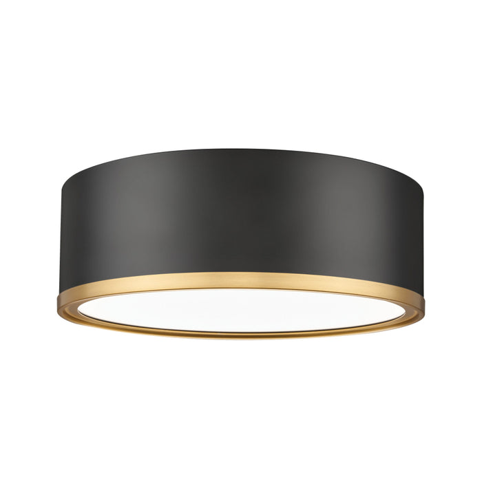 Z-Lite Bradley 1 Light LED 12’’ Flushmount - Matte Black Modern Gold