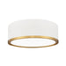 Z-Lite Bradley 1 Light LED 12’’ Flushmount - Matte White Modern Gold