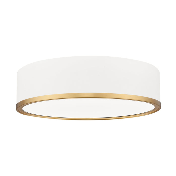 Z-Lite Bradley 1 Light LED 16’’ Flushmount - Matte White Modern Gold
