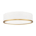 Z-Lite Bradley 1 Light LED 16’’ Flushmount - Matte White Modern Gold