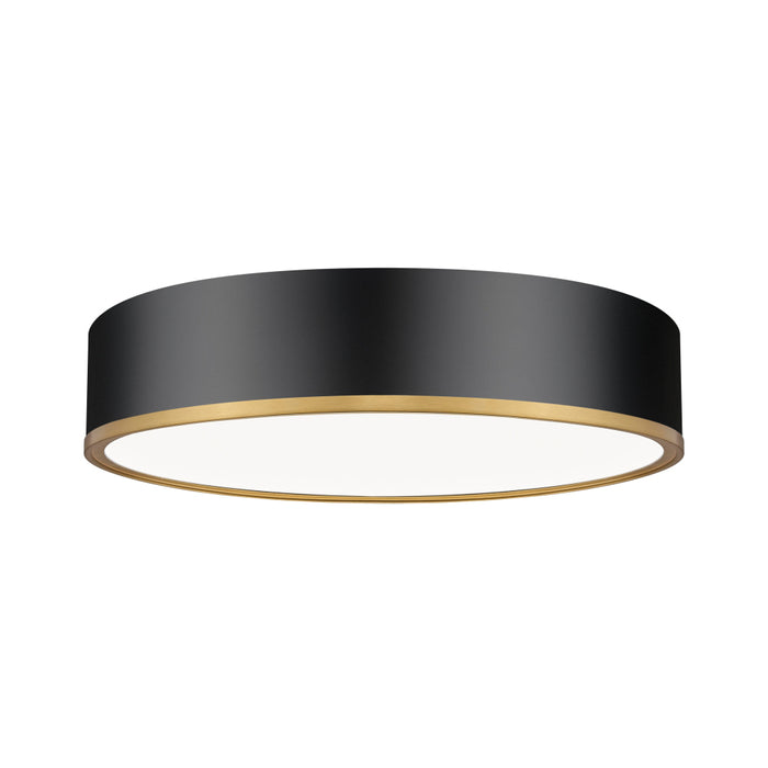 Z-Lite Bradley 1 Light LED 20’’ Flushmount - Matte Black Modern Gold