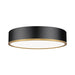 Z-Lite Bradley 1 Light LED 20’’ Flushmount - Matte Black Modern Gold