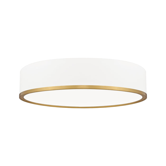 Z-Lite Bradley 1 Light LED 20’’ Flushmount - Matte White Modern Gold