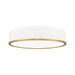 Z-Lite Bradley 1 Light LED 20’’ Flushmount - Matte White Modern Gold
