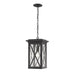 Z-Lite Brookside Black Outdoor Chain Mount Ceiling Fixture 583CHB-BK | theLightShop