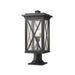 Z-Lite Brookside Black Outdoor Pier Mounted Fixture 583PHBR-533PM-BK | theLightShop