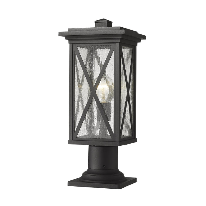 Z-Lite Brookside Black Outdoor Pier Mounted Fixture 583PHMR-533PM-BK | theLightShop