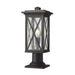 Z-Lite Brookside Black Outdoor Pier Mounted Fixture 583PHMR-533PM-BK | theLightShop