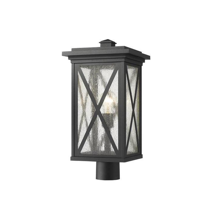 Z-Lite Brookside Black Outdoor Post Mount Fixture 583PHBR-BK | theLightShop