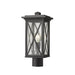 Z-Lite Brookside Black Outdoor Post Mount Fixture 583PHMR-BK | theLightShop