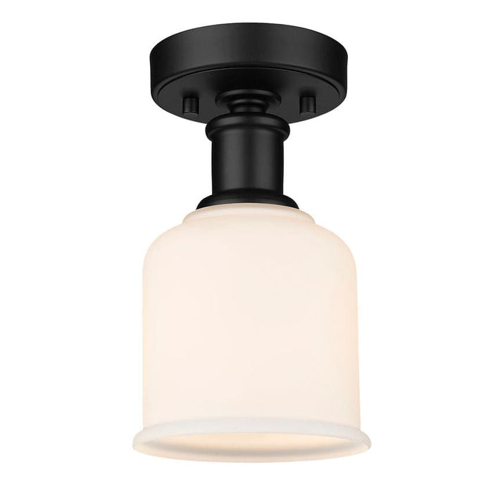 Z-Lite Bryant Matte Black 1 Light Flushmount 733F1-MB | theLightShop