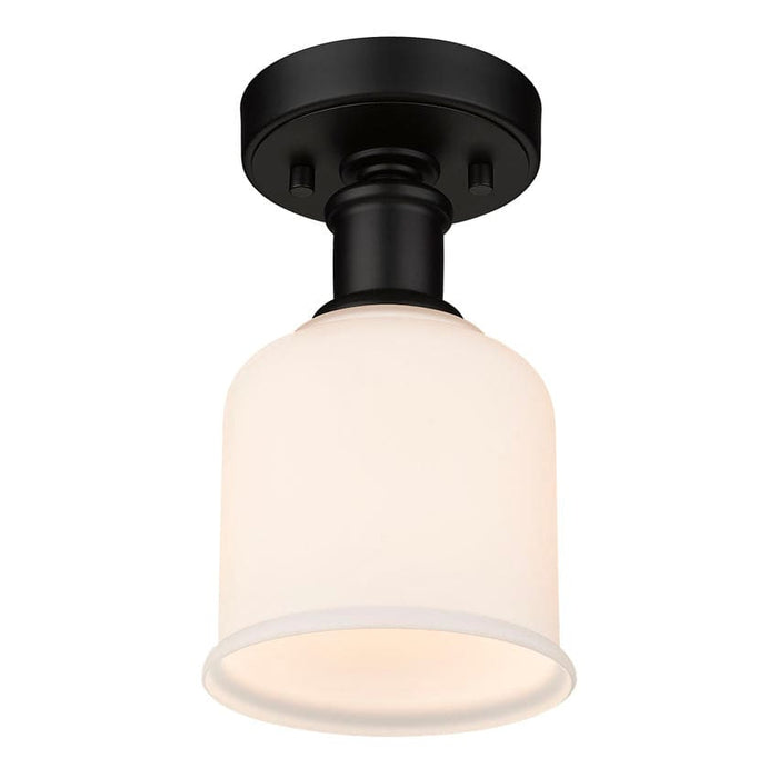 Z-Lite Bryant Matte Black 1 Light Flushmount 733F1-MB | theLightShop