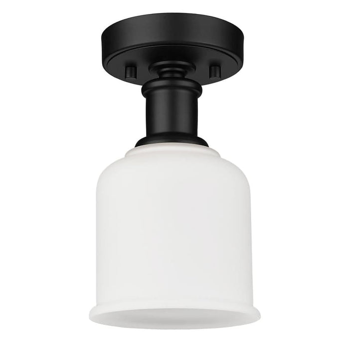 Z-Lite Bryant Matte Black 1 Light Flushmount 733F1-MB | theLightShop