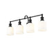 Z-Lite Bryant Matte Black Vanity 733-4V-MB | theLightShop