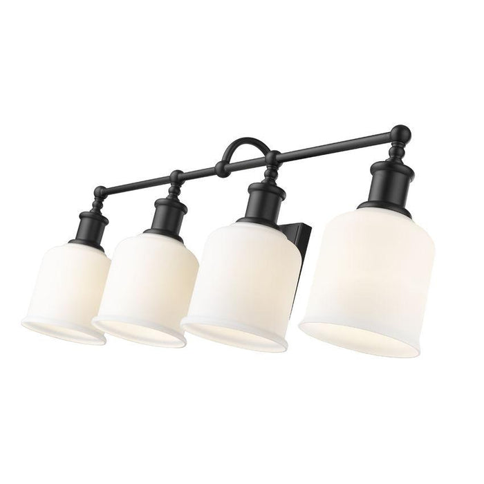 Z-Lite Bryant Matte Black Vanity 733-4V-MB | theLightShop