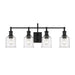 Z-Lite Bryant Matte Black Vanity 734-4V-MB | theLightShop