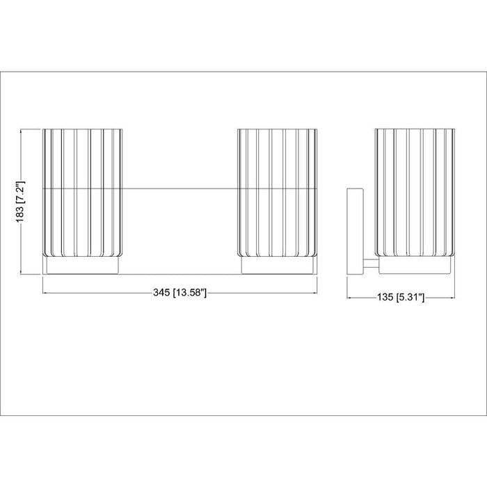 Z-Lite Burk Vanity Brushed Nickel 2 Light 746-2V-BN | theLightShop