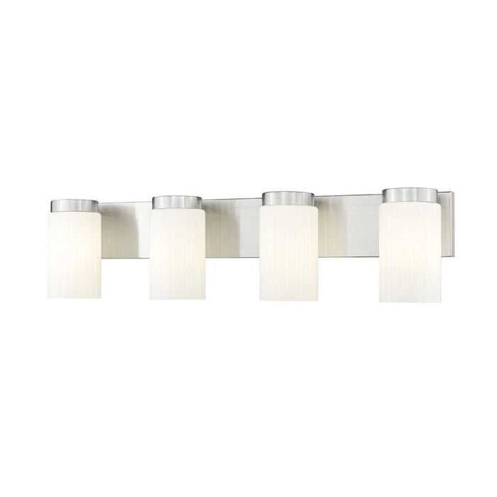Z-Lite Burk Vanity Brushed Nickel 4 Light 746-4V-BN | theLightShop