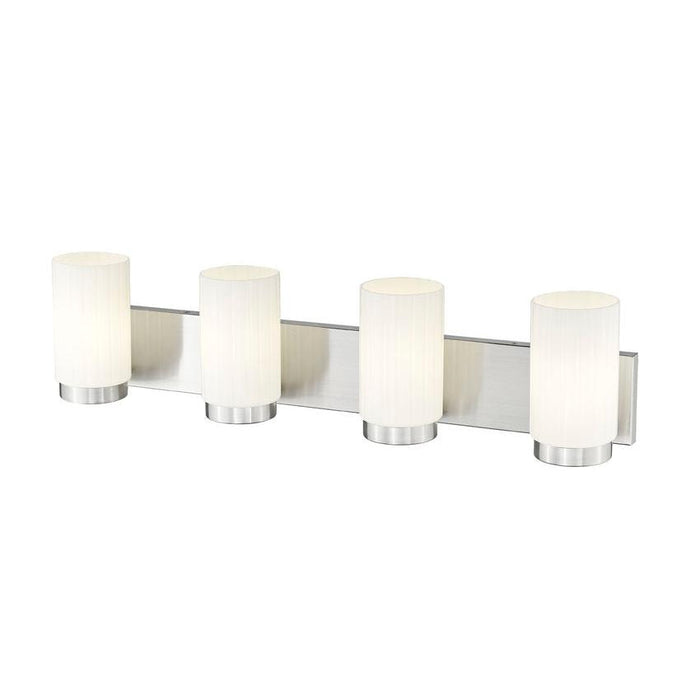 Z-Lite Burk Vanity Brushed Nickel 4 Light 746-4V-BN | theLightShop