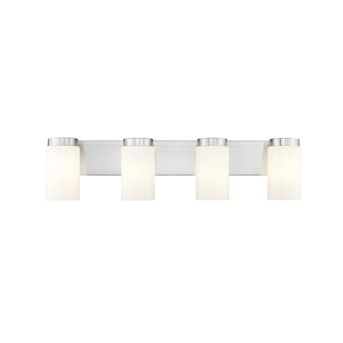 Z-Lite Burk Vanity Brushed Nickel 4 Light 746-4V-BN | theLightShop