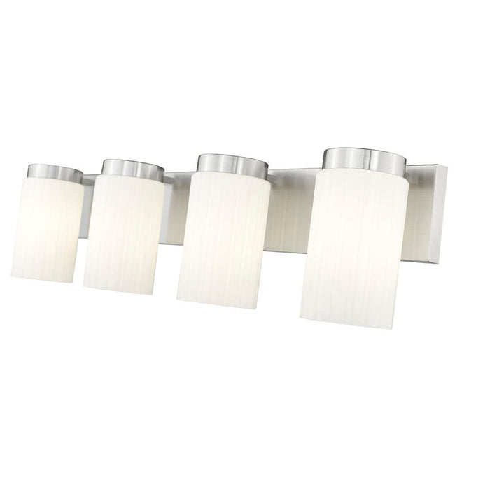 Z-Lite Burk Vanity Brushed Nickel 4 Light 746-4V-BN | theLightShop