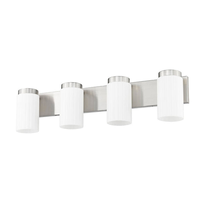 Z-Lite Burk Vanity Brushed Nickel 4 Light 746-4V-BN | theLightShop