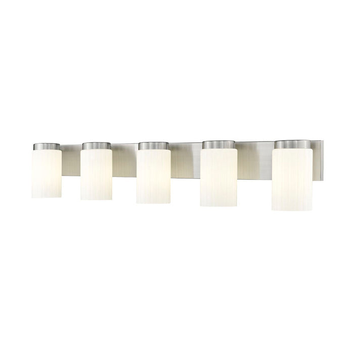 Z-Lite Burk Vanity Brushed Nickel 5 Light 746-5V-BN | theLightShop