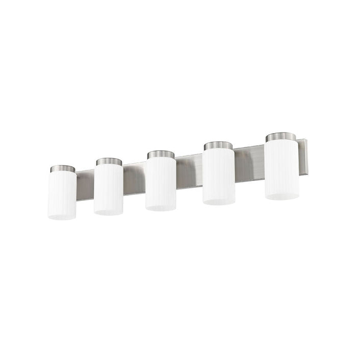 Z-Lite Burk Vanity Brushed Nickel 5 Light 746-5V-BN | theLightShop