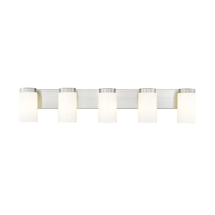 Z-Lite Burk Vanity Brushed Nickel 5 Light 746-5V-BN | theLightShop