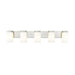 Z-Lite Burk Vanity Brushed Nickel 5 Light 746-5V-BN | theLightShop