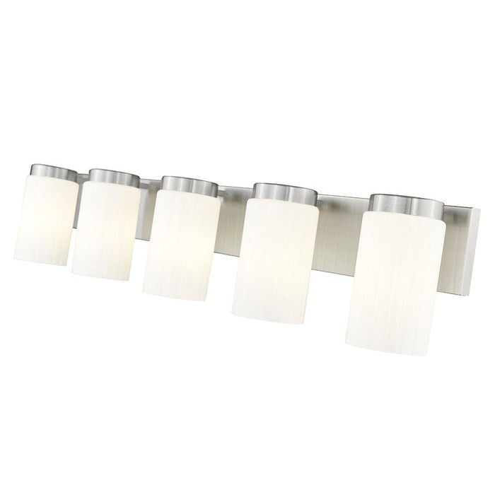 Z-Lite Burk Vanity Brushed Nickel 5 Light 746-5V-BN | theLightShop