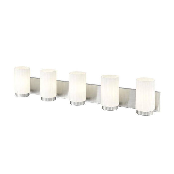 Z-Lite Burk Vanity Brushed Nickel 5 Light 746-5V-BN | theLightShop