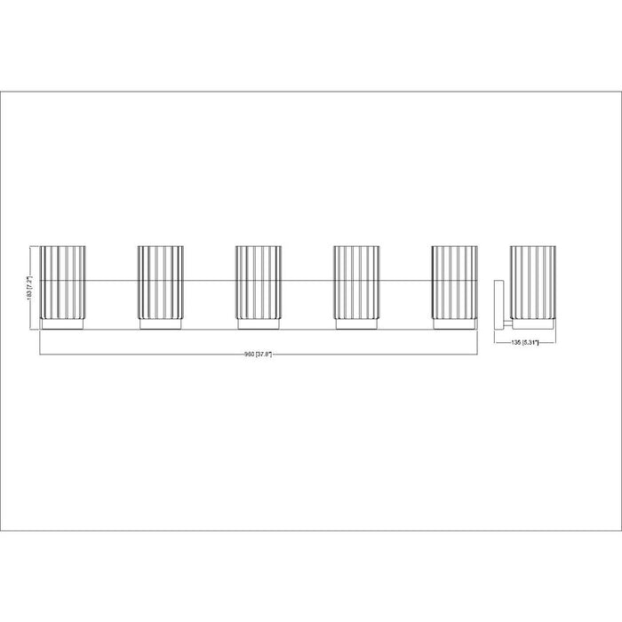 Z-Lite Burk Vanity Chrome 5 Light 746-5V-CH | theLightShop