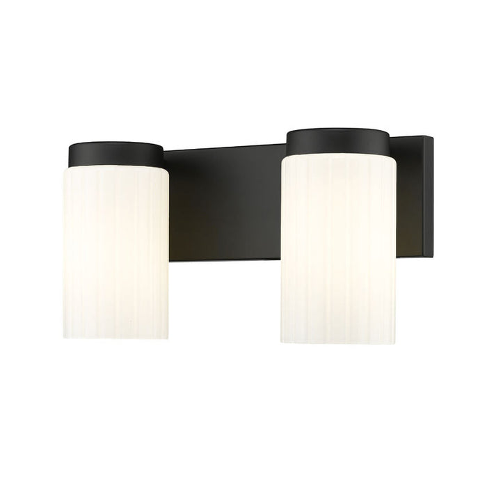 Z-Lite Burk Vanity Matte Black 2 Light 746-2V-MB | theLightShop