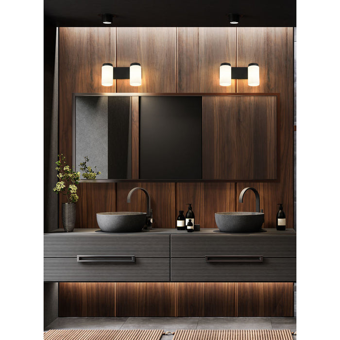 Z-Lite Burk Vanity Matte Black 2 Light 746-2V-MB | theLightShop
