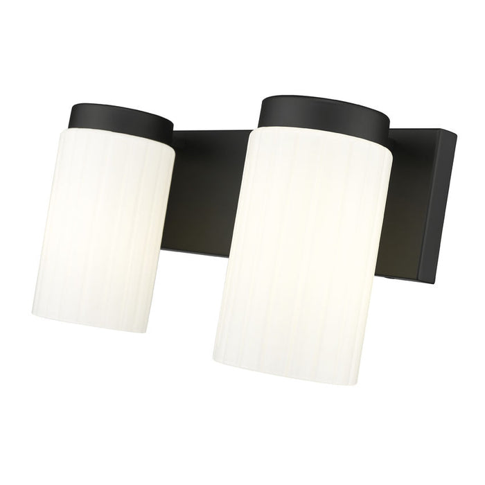 Z-Lite Burk Vanity Matte Black 2 Light 746-2V-MB | theLightShop