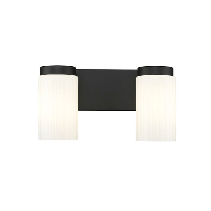 Z-Lite Burk Vanity Matte Black 2 Light 746-2V-MB | theLightShop