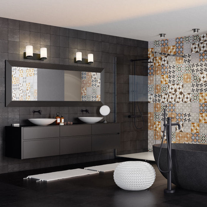 Z-Lite Burk Vanity Matte Black 2 Light 746-2V-MB | theLightShop