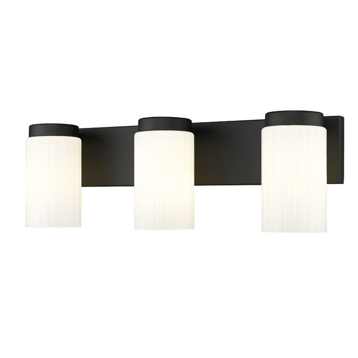 Z-Lite Burk Vanity Matte Black 3 Light 746-3V-MB | theLightShop