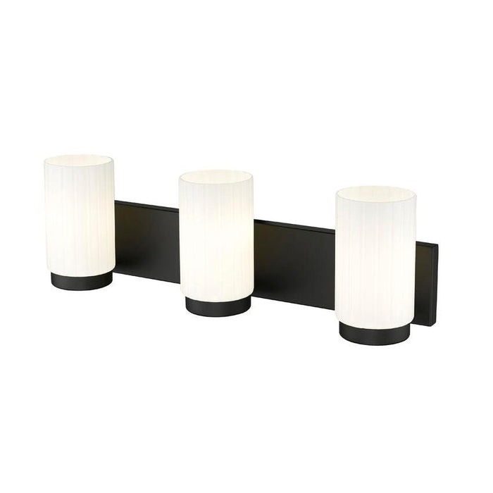 Z-Lite Burk Vanity Matte Black 3 Light 746-3V-MB | theLightShop