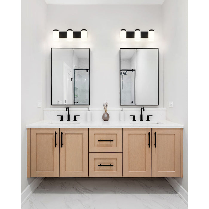 Z-Lite Burk Vanity Matte Black 3 Light 746-3V-MB | theLightShop