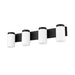 Z-Lite Burk Vanity Matte Black 4 Light 746-4V-MB | theLightShop