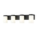 Z-Lite Burk Vanity Matte Black 4 Light 746-4V-MB | theLightShop