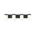 Z-Lite Burk Vanity Matte Black 4 Light 746-4V-MB | theLightShop