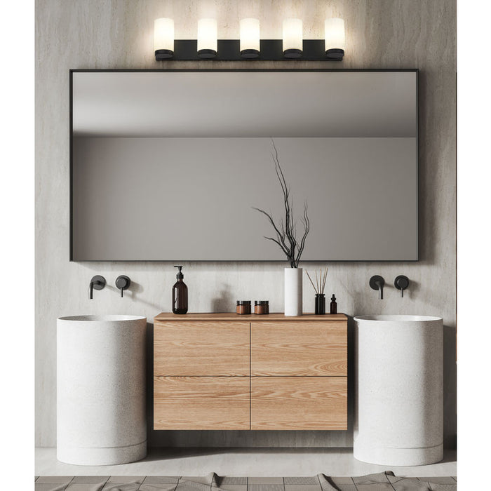 Z-Lite Burk Vanity Matte Black 5 Light 746-5V-MB | theLightShop