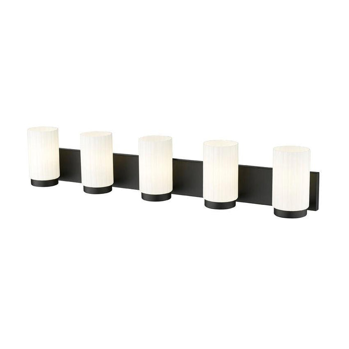 Z-Lite Burk Vanity Matte Black 5 Light 746-5V-MB | theLightShop