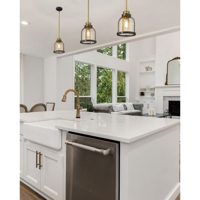 Z-Lite Burren Bronze Brass Mini-Pendant 337MP-BRZ-HB | theLightShop