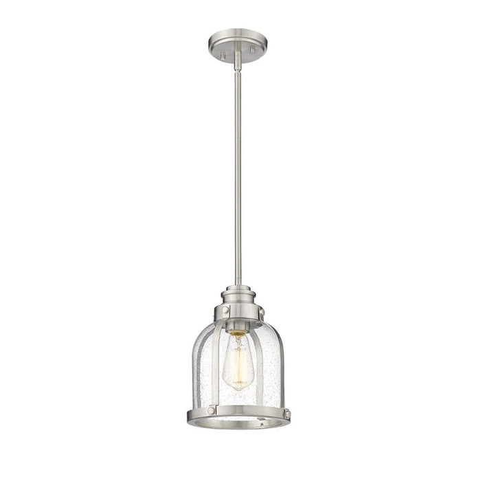 Z-Lite Burren Brushed Nickel Mini-Pendant 337MP-BN | theLightShop